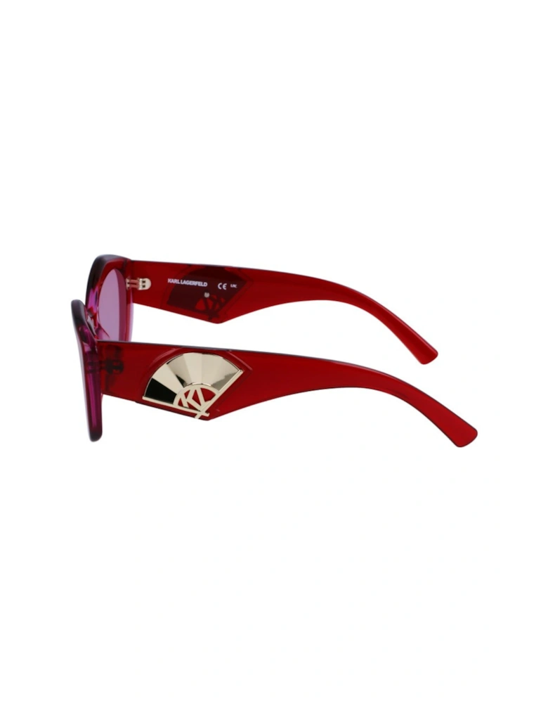 Wine Red Gradient Sunglasses