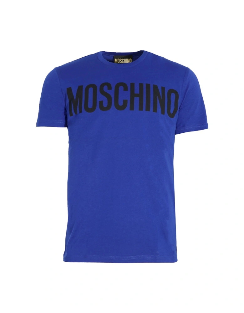 Bold Logo Branded Blue T-Shirt
