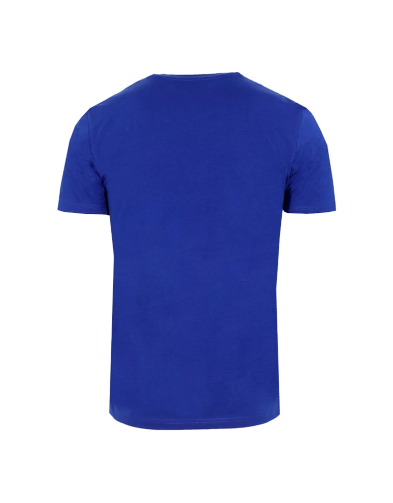 Bold Logo Branded Blue T-Shirt