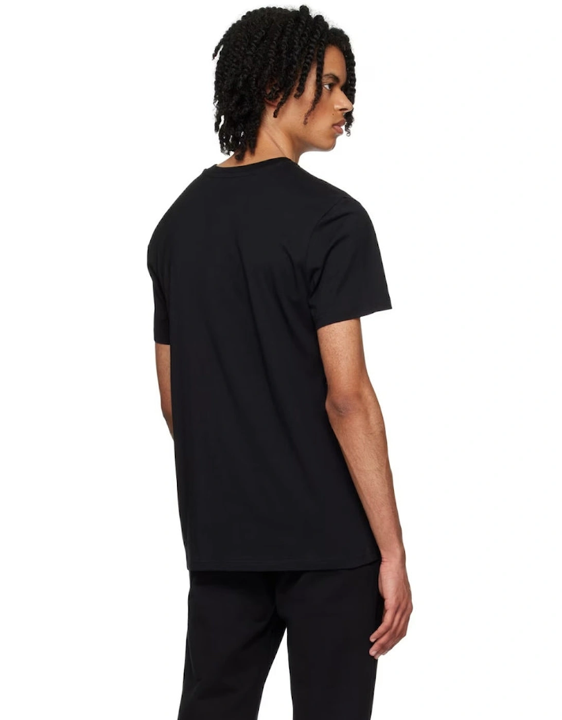 Double Question Mark Black Monogram Logo T-Shirt