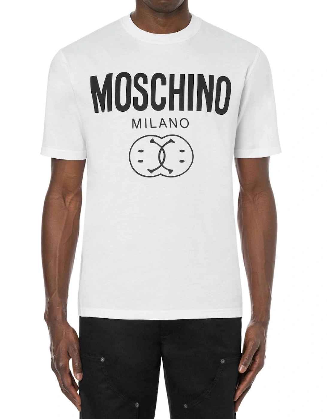 Milano Double Smiley Logo White T-Shirt