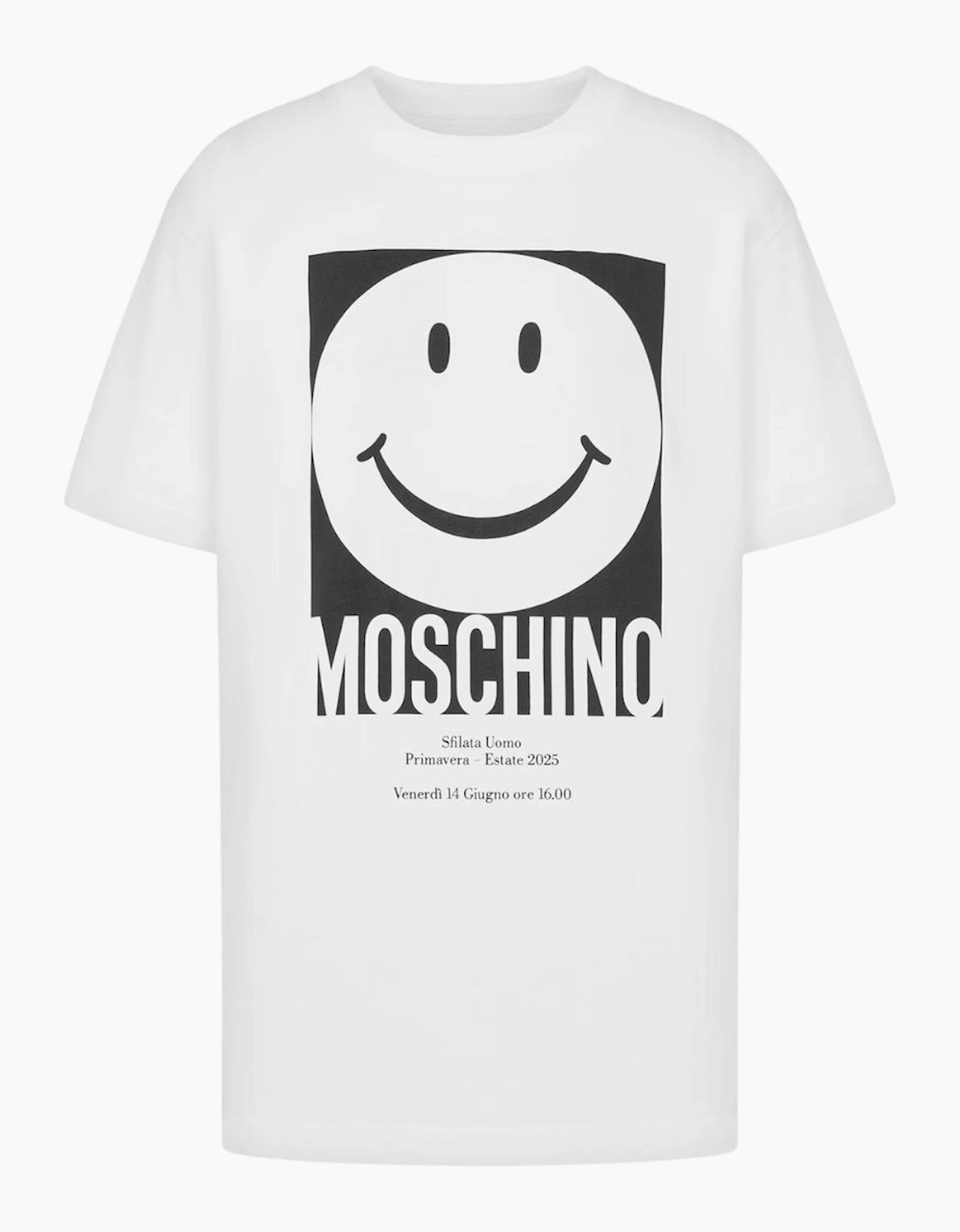 Moschino Women's Moschino Smiley Logo White T-Shirt
