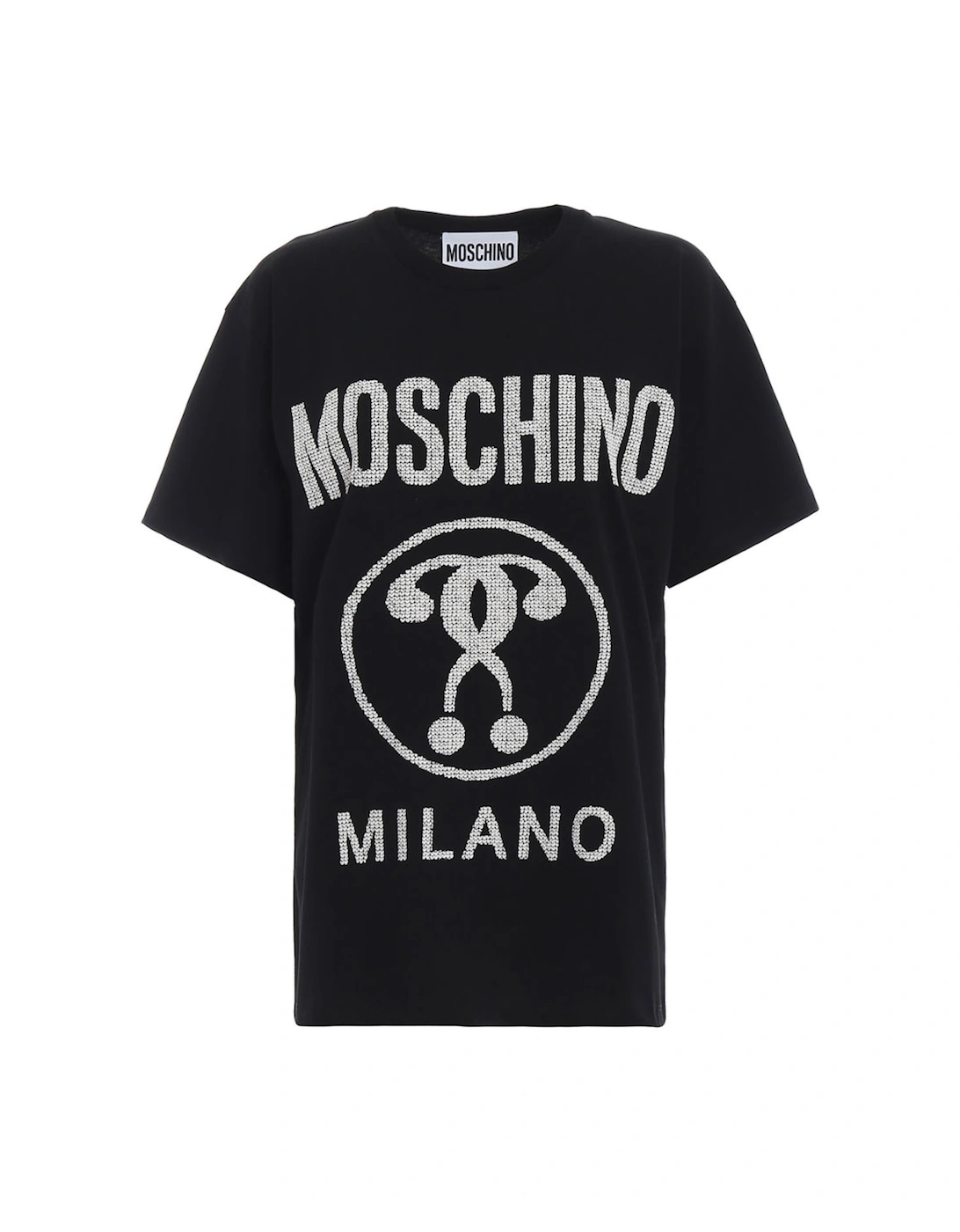 Milano Double Question Mark Logo Black T-Shirt, 5 of 4