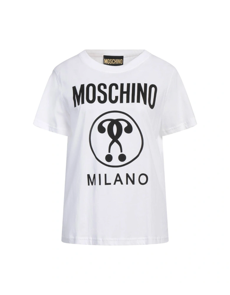 Double Question Mark White T-Shirt