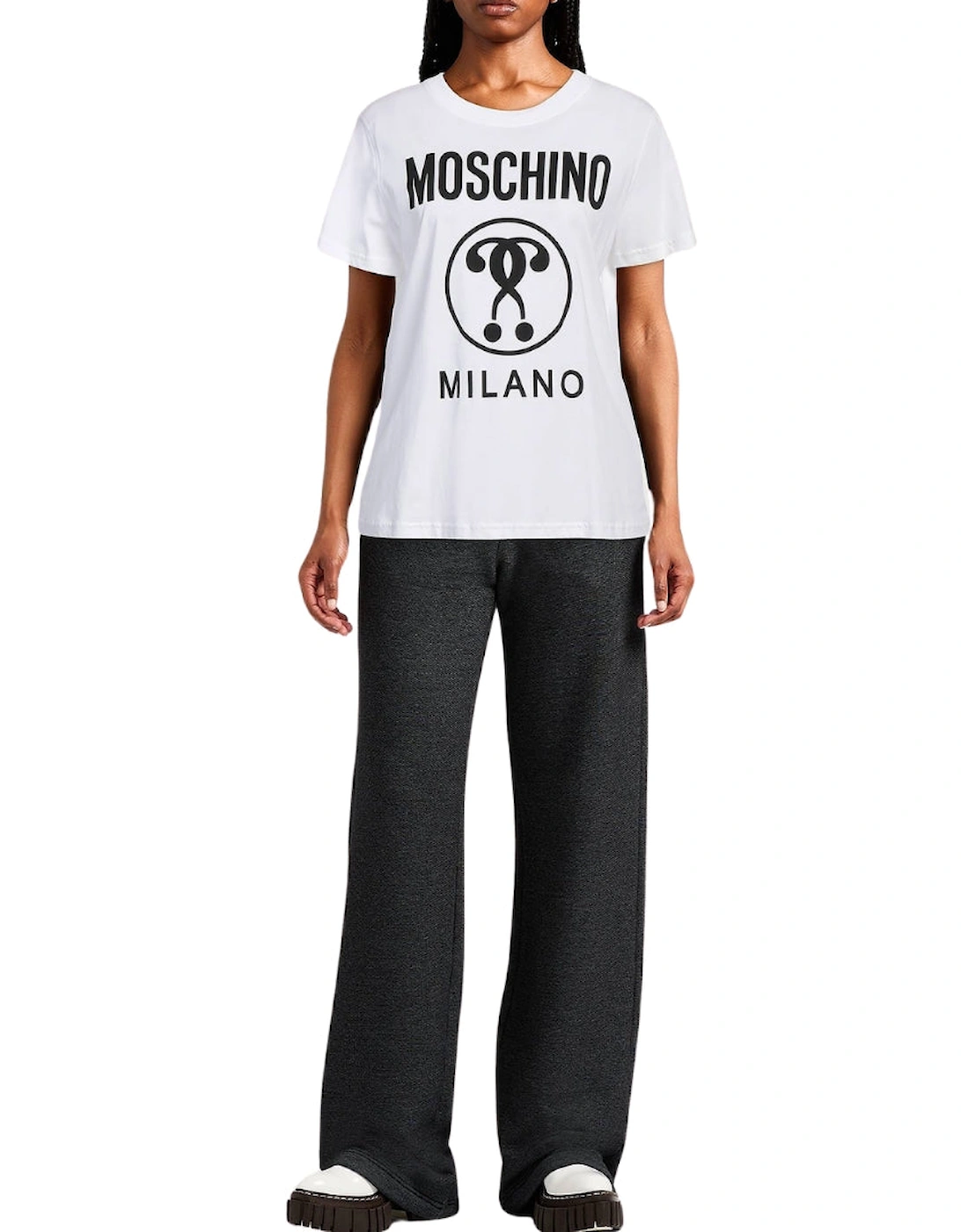 Double Question Mark White T-Shirt