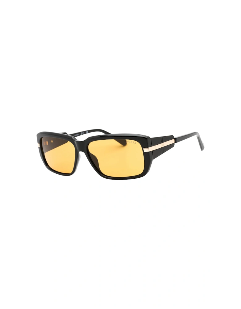 Shiny Black Framed Brown Lensed Sunglasses