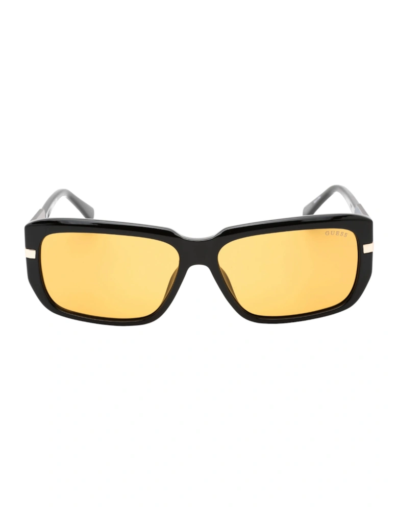 Shiny Black Framed Brown Lensed Sunglasses