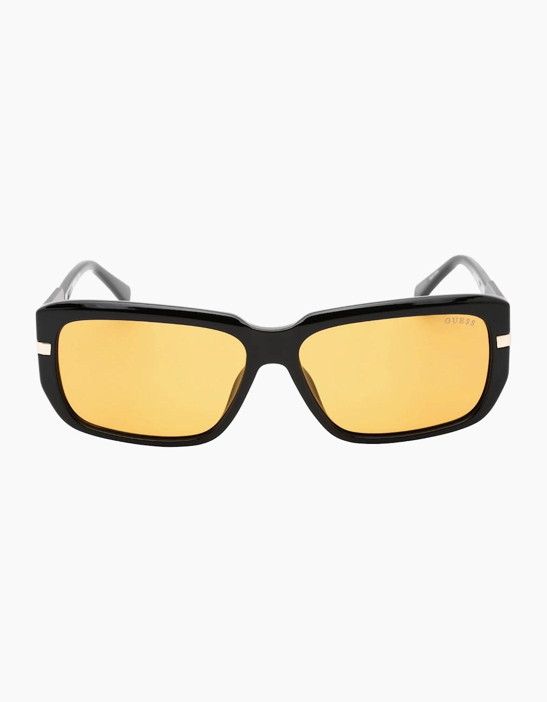 Men's Guess Shiny Black Framed Brown Lensed Sunglasses - Size, One Size