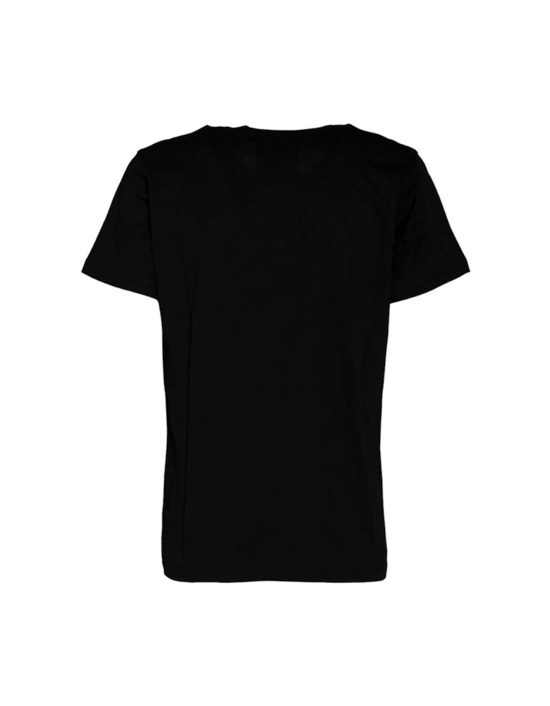 Bold Double Smiley Logo Black T-Shirt