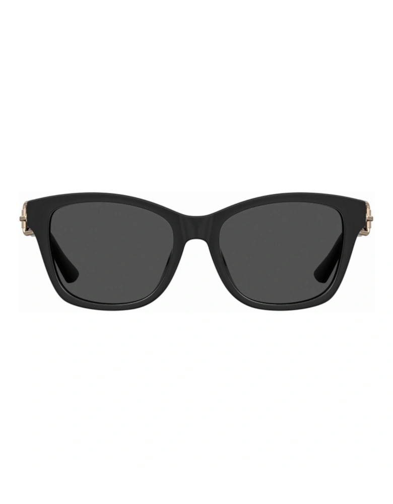 Buckle Detail All Black Sunglasses