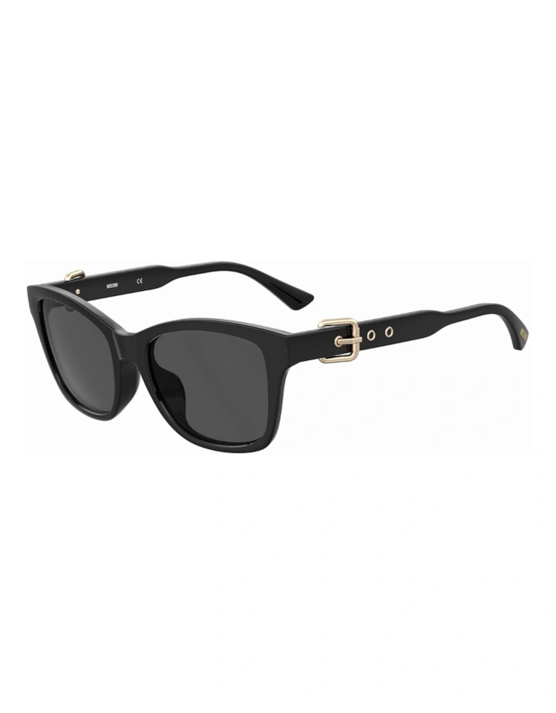 Buckle Detail All Black Sunglasses