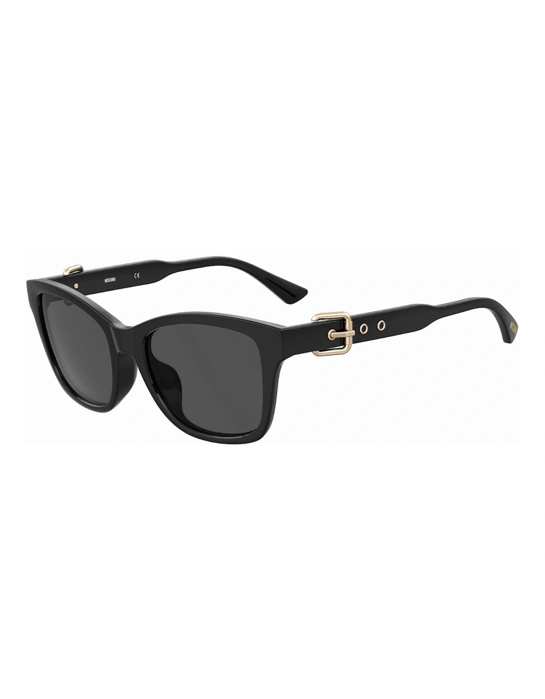 Buckle Detail All Black Sunglasses
