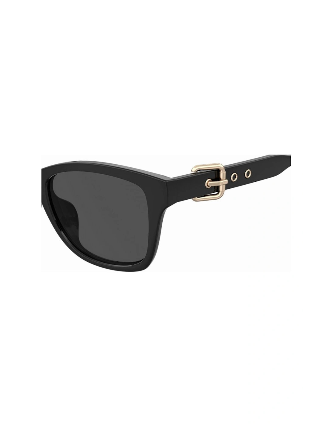 Buckle Detail All Black Sunglasses
