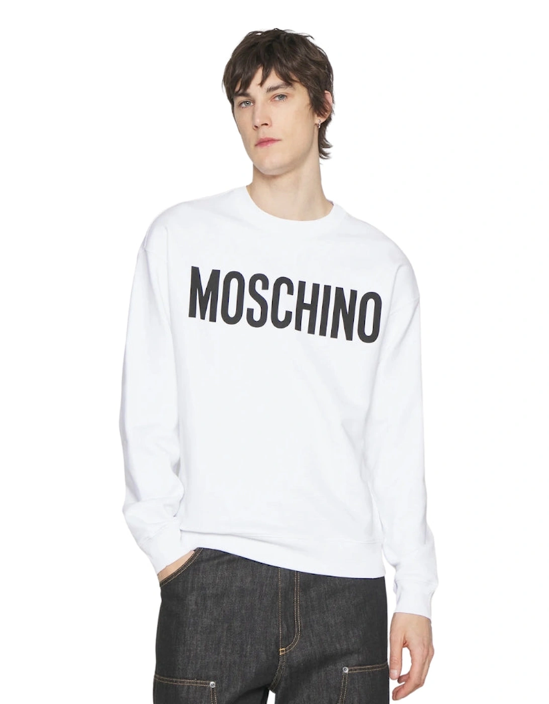 Bold Logo White Jumper