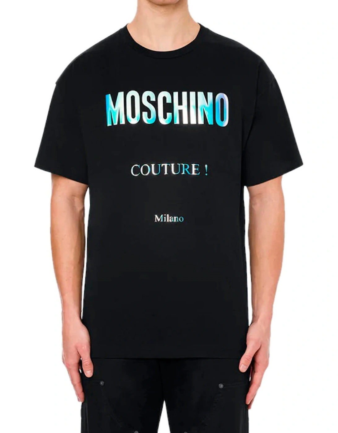 Couture Milano Reflective Logo Black T-Shirt