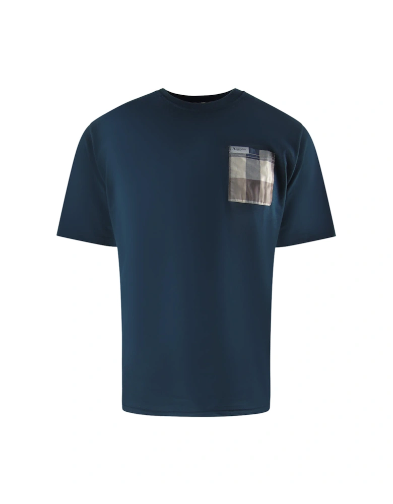 Active Club Check Pocket T-Shirt Navy Blue