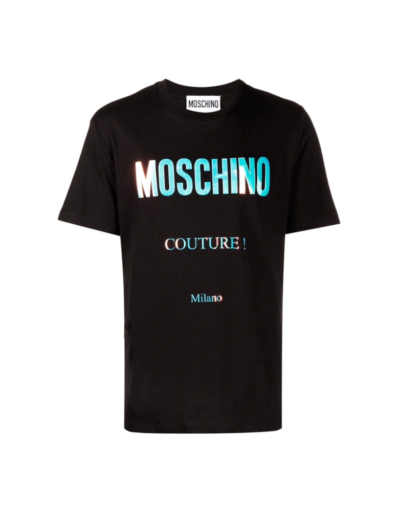 Couture Milano Reflective Logo Black T-Shirt