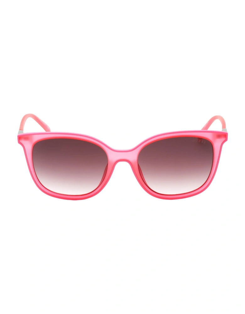 Pink Framed Gradient Brown Lensed Sunglasses