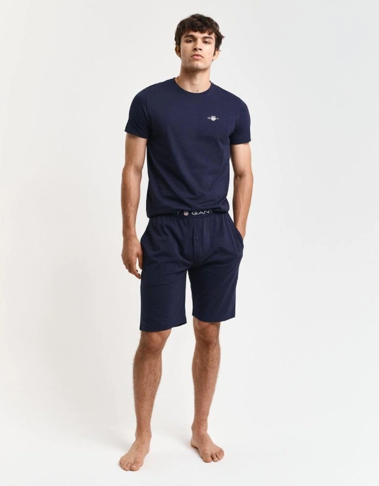 T-Shirt & Shorts Pyjama Set, Evening Blue