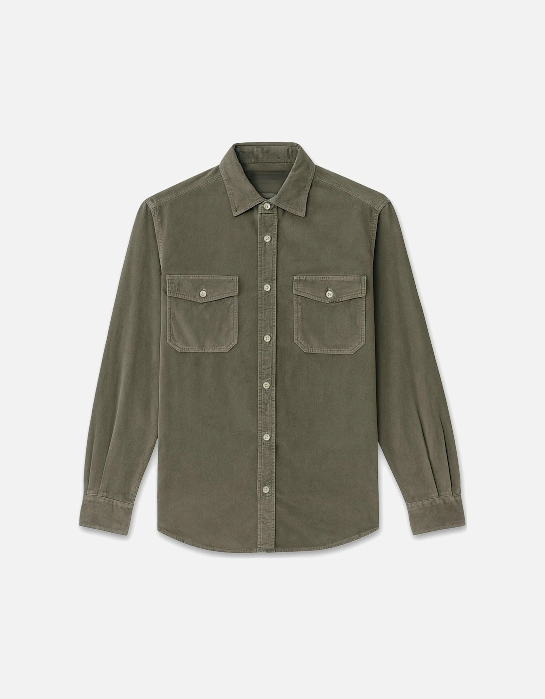 Men's Khaki Brushed Cotton Shirt, 3 of 2