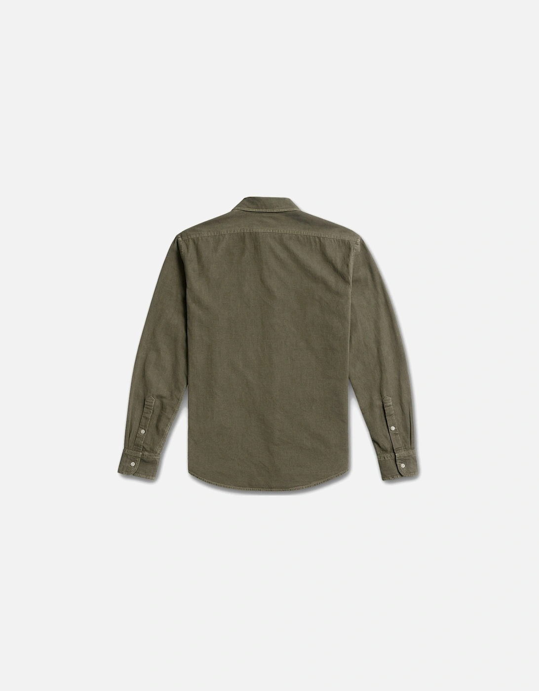 Men's Khaki Brushed Cotton Shirt