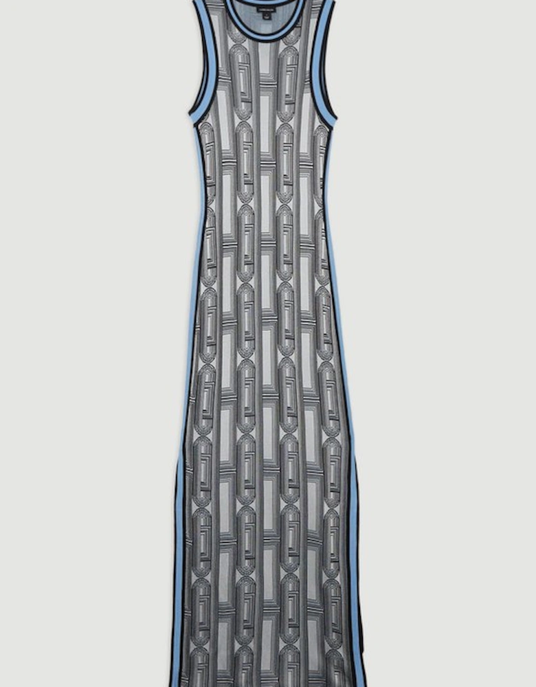 Amelia Graham Jacquard Sleeveless Dress