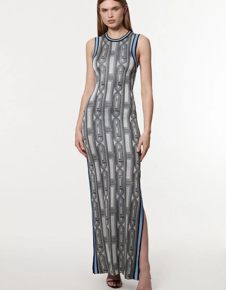 Amelia Graham Jacquard Sleeveless Dress