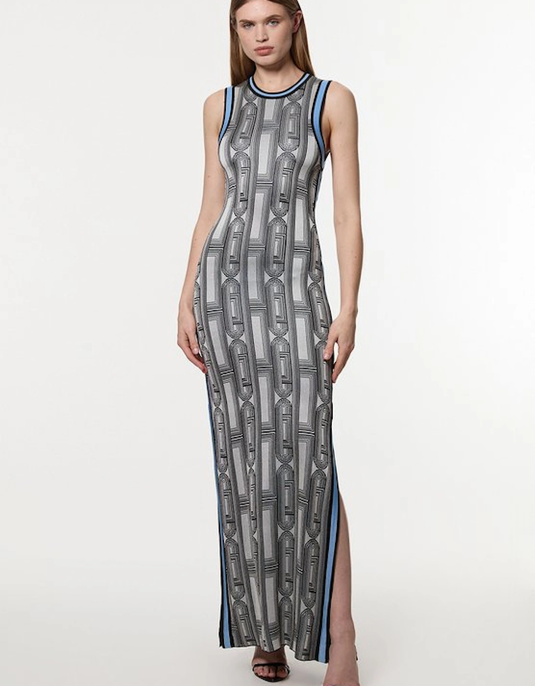 Amelia Graham Jacquard Sleeveless Dress, 5 of 4