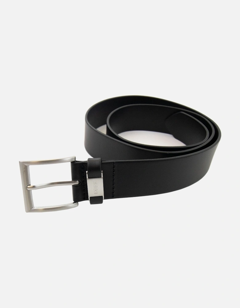 Connio Branded Metal Trim Belt Black 001