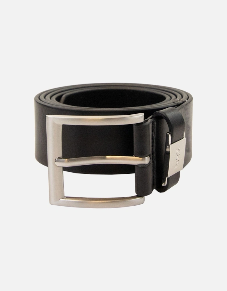 Connio Branded Metal Trim Belt Black 001