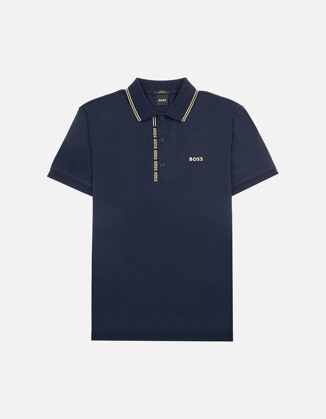 Paule 4 Slim Fit Branded Placket Polo Navy 403, 5 of 4