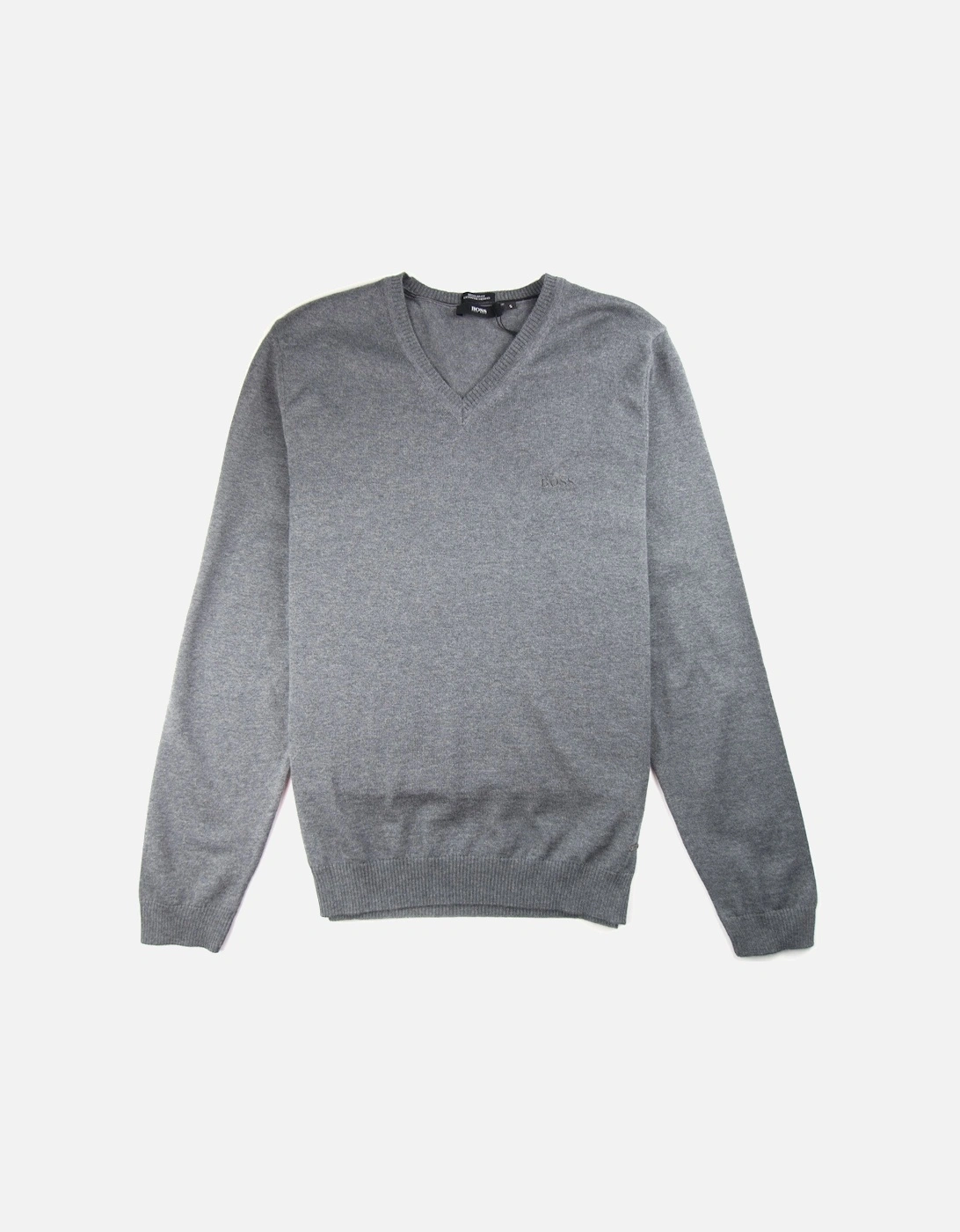 Bargritte-B V Neck Knitted Jumper Grey, 3 of 2