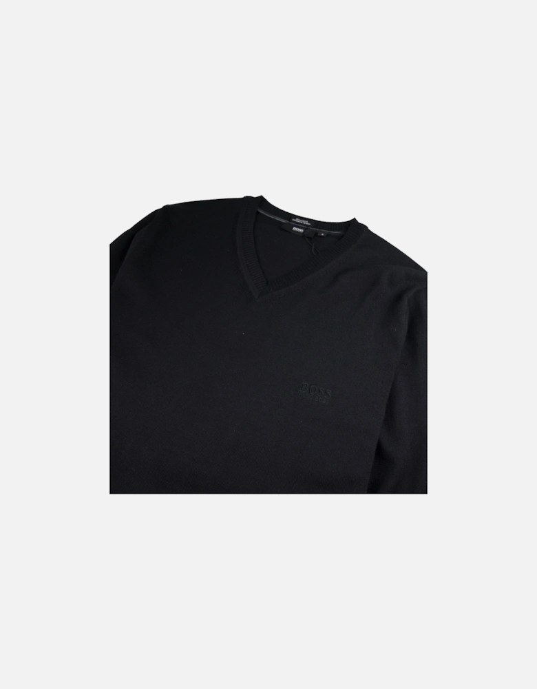 Bargritte-B V Neck Knitted Jumper Black