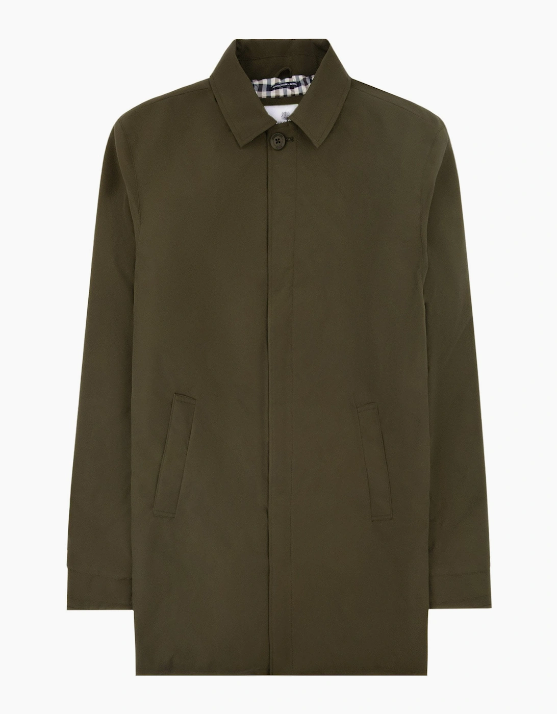 Men's Aquascutum Shell Active Mid Trench Coat Army Green 06 - Size: 46/Regular