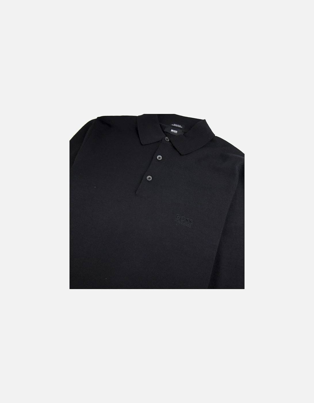 Banet-B Long Sleeve Knitted Polo Black