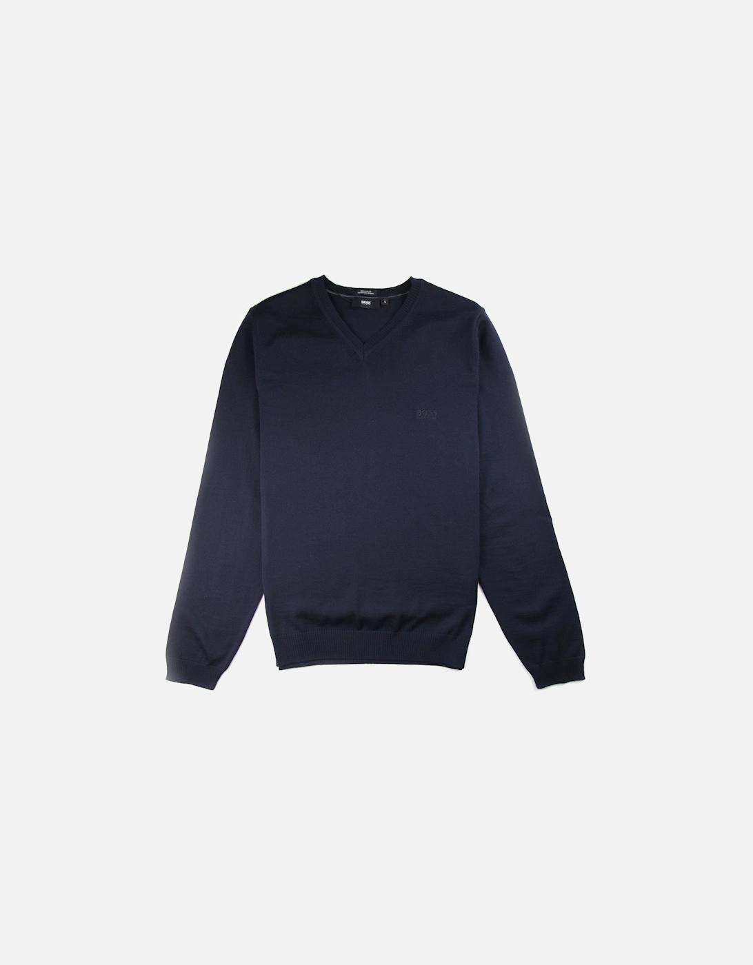 Bargritte-B V Neck Knitted Jumper Navy, 3 of 2