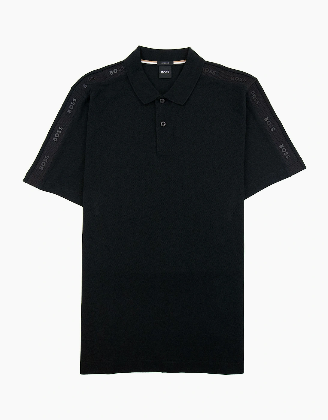 Men's Hugo Boss Parlay 175 Logo Insert S/s Polo Black 001 - Size: 36