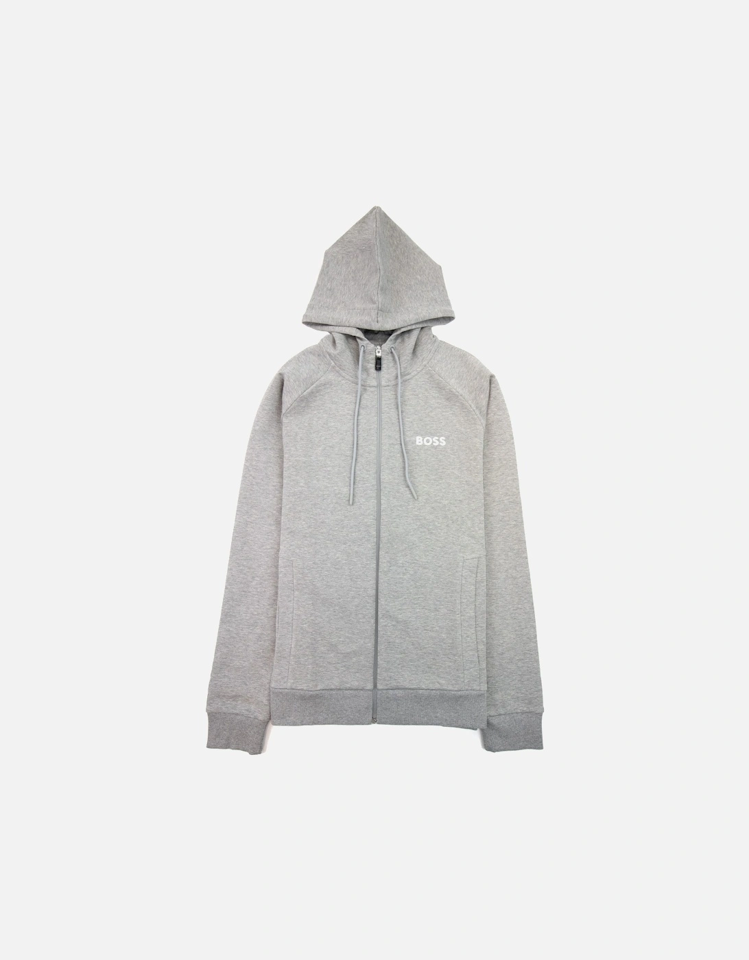 Saggy 1 Embroidered Logo Zip Up Hoodie Grey 059, 6 of 5