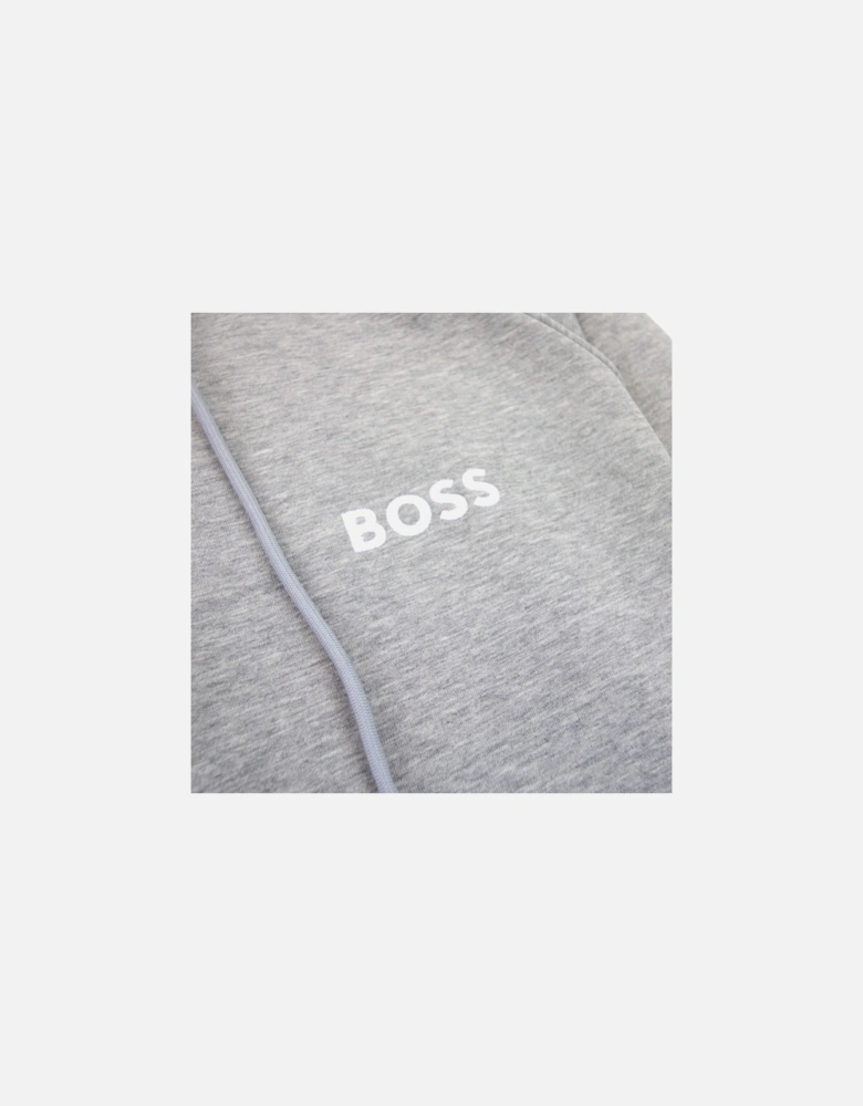 Saggy 1 Embroidered Logo Zip Up Hoodie Grey 059