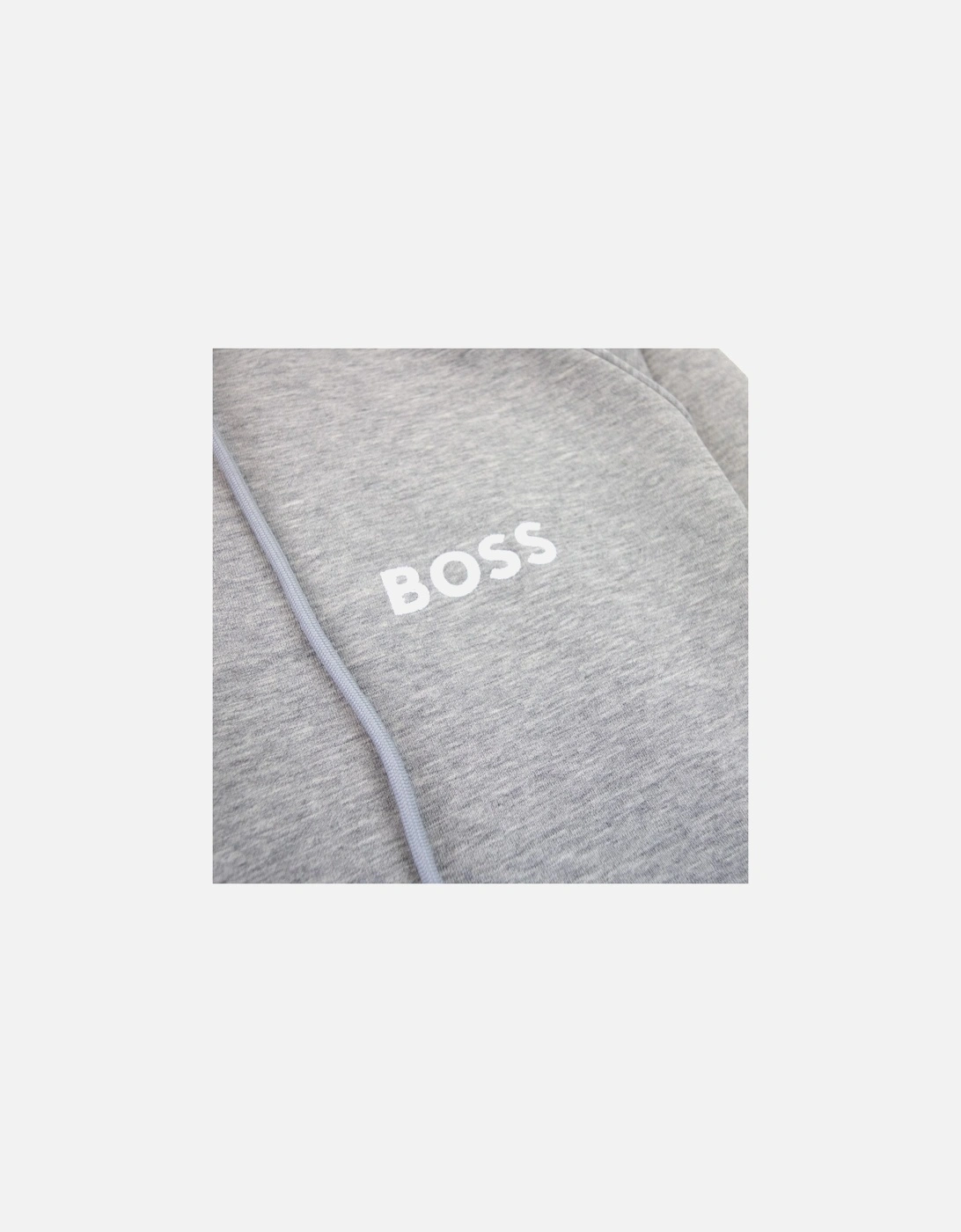 Saggy 1 Embroidered Logo Zip Up Hoodie Grey 059