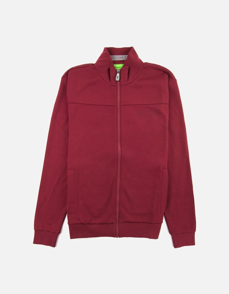 Zip Up Skaz Funnel Neck Red