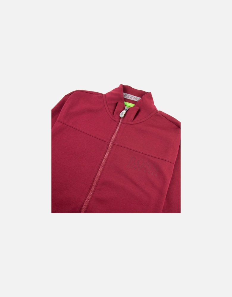 Zip Up Skaz Funnel Neck Red
