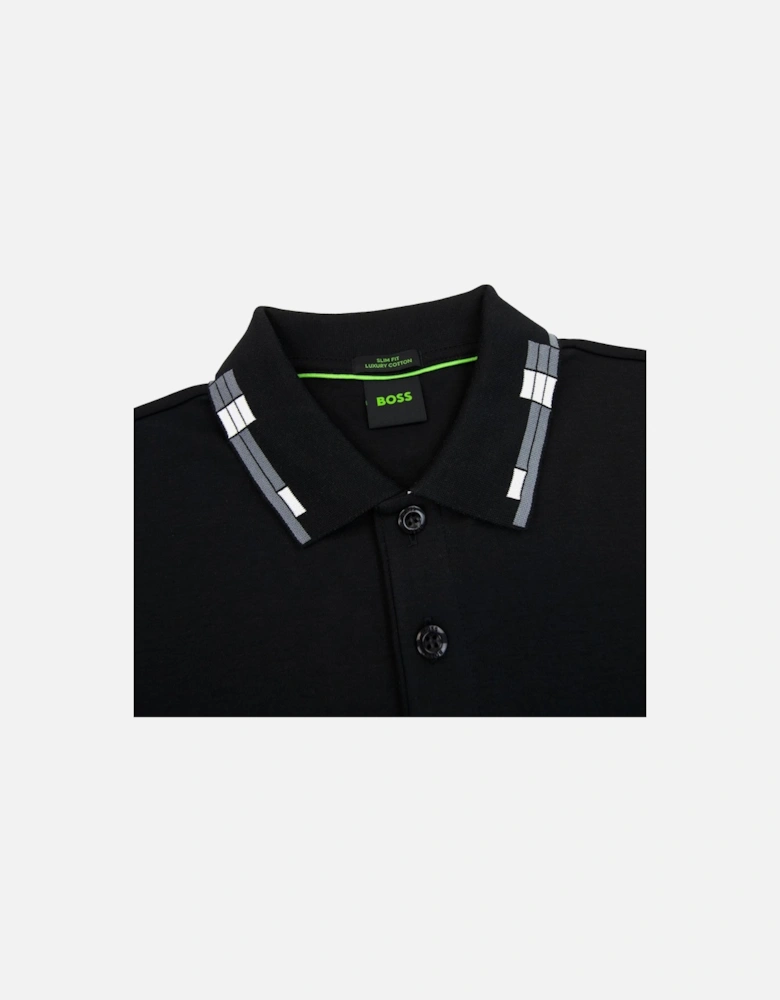 Paule Slim Fit Laxury Cotton Polo Black 001