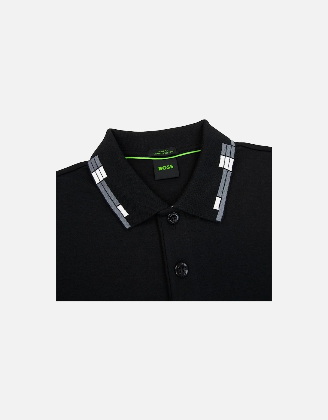 Paule Slim Fit Laxury Cotton Polo Black 001