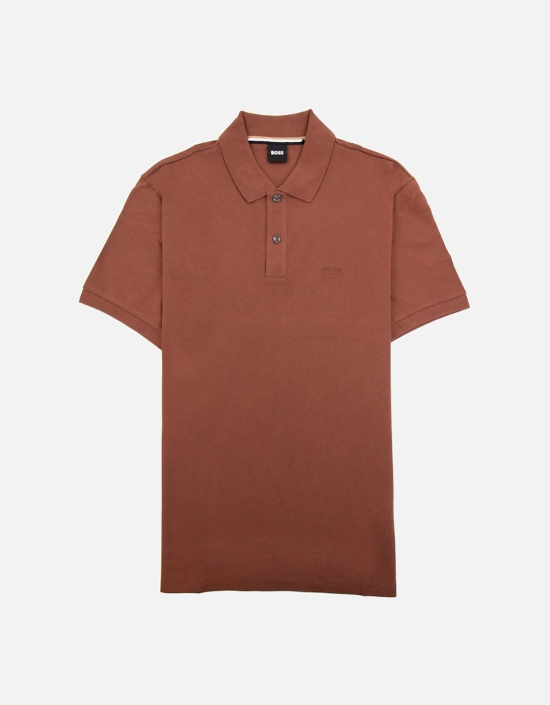 Pallas Embroidered Logo S/s Polo Brown 211