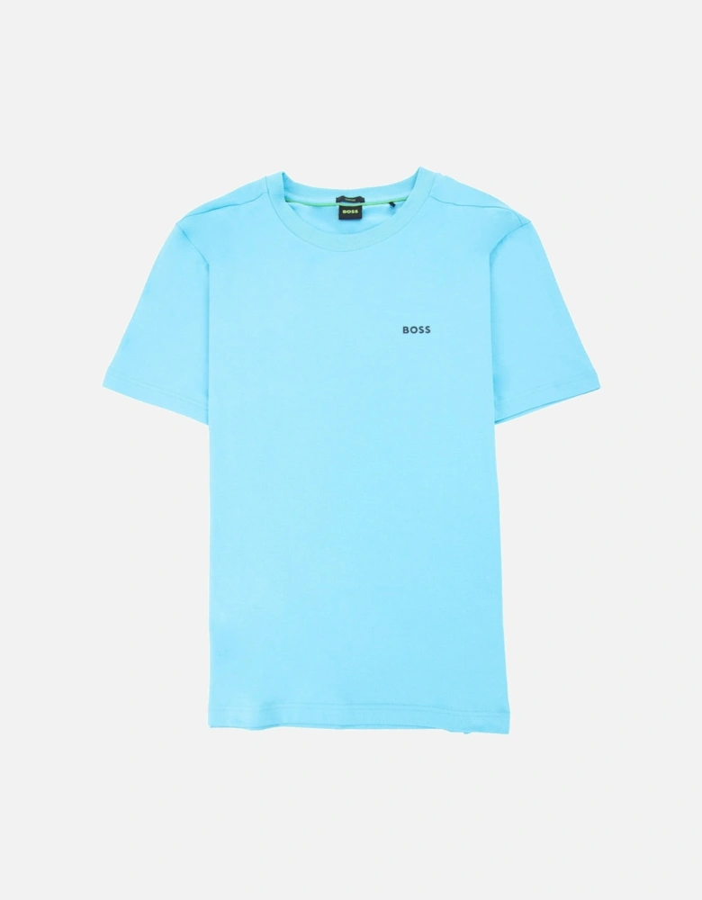 Tee Contrast Logo T Shirt Light Blue 454