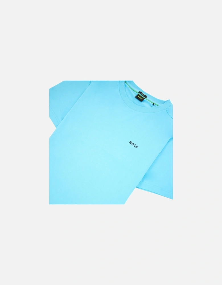 Tee Contrast Logo T Shirt Light Blue 454