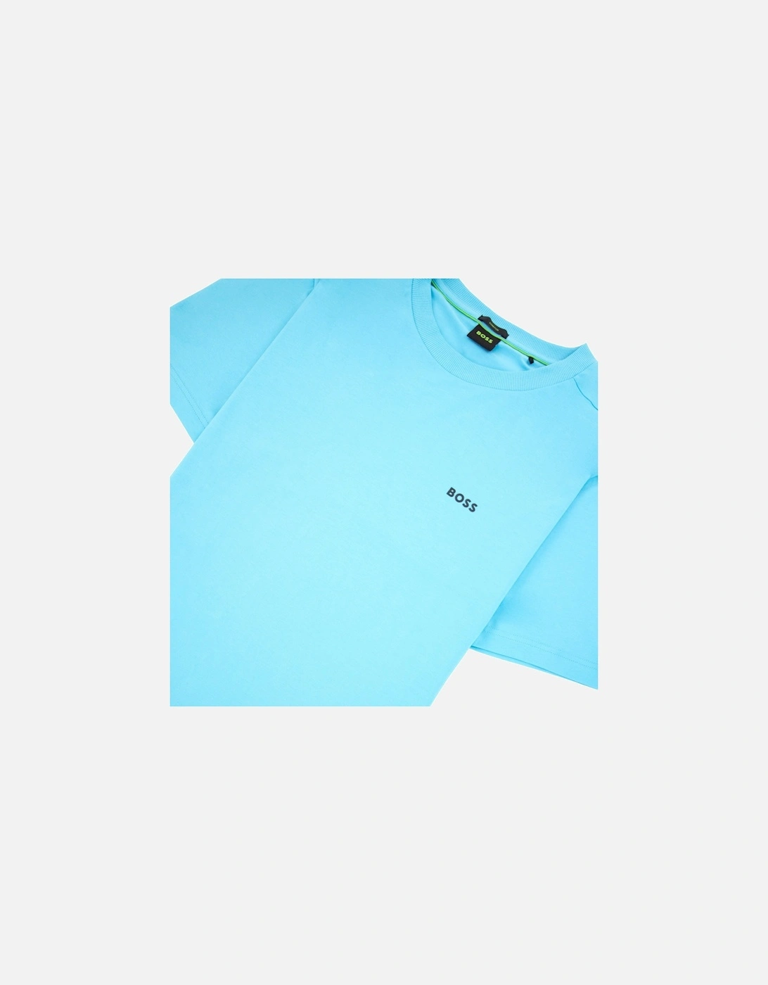 Tee Contrast Logo T Shirt Light Blue 454