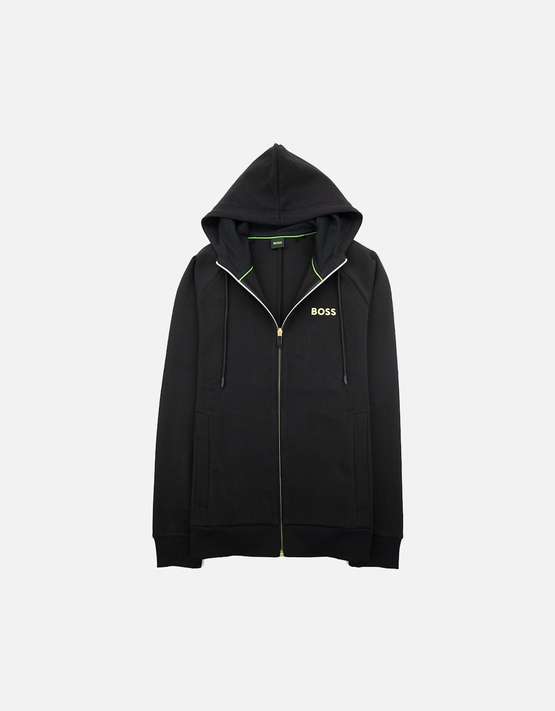Saggy 1 Embroidered Logo Zip Up Hoodie Black 001