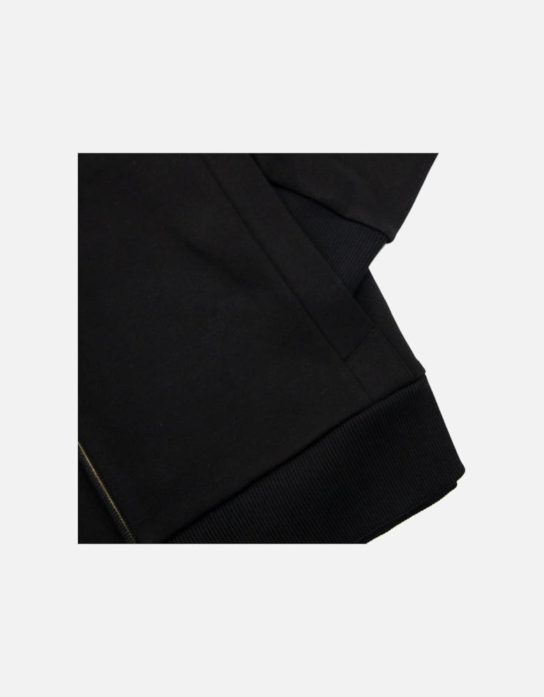 Saggy 1 Embroidered Logo Zip Up Hoodie Black 001